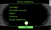 Visualizzazione dei testi di Aiuto sul display MMI